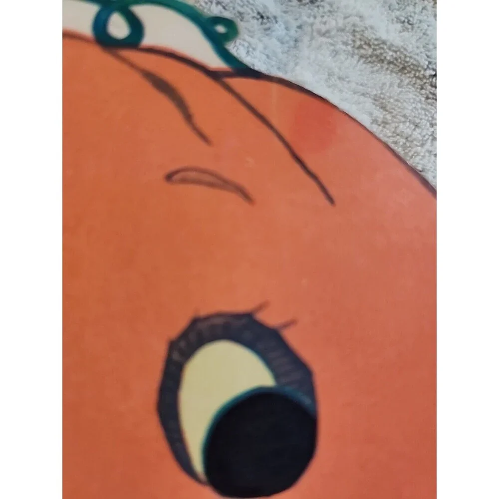 Double Sided Flocked Felt Paper Halloween Decorations Pumpkins Jack O Lantern